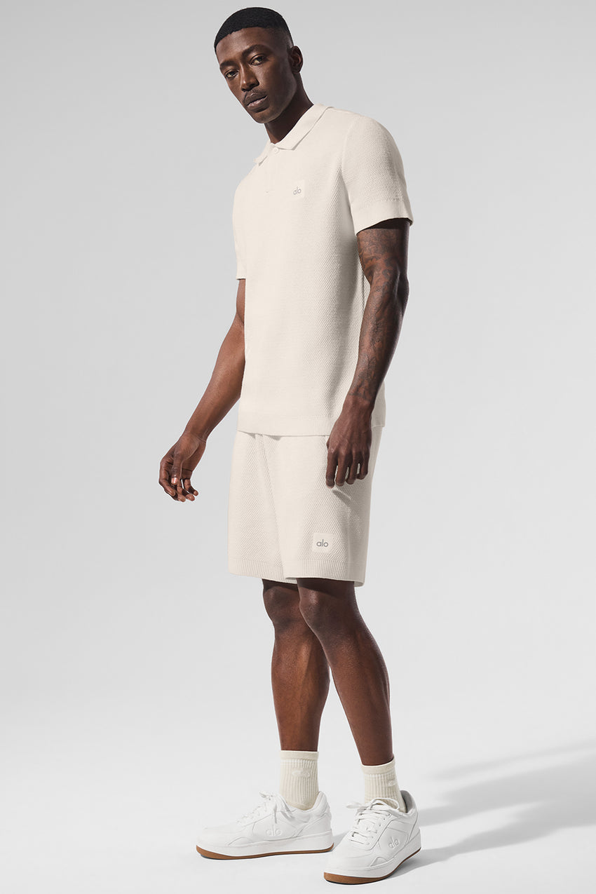 Sports Club Sweater Knit Polo - Ivory