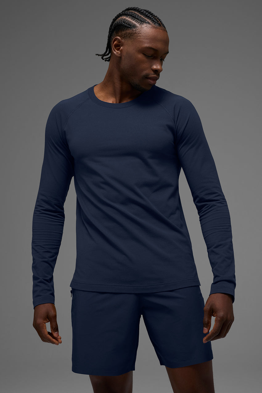 ALO Vapor Crewneck Long Sleeve - Navy