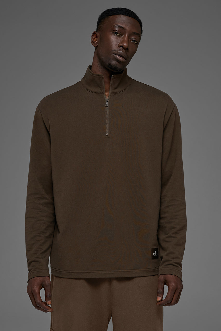 Double Take Long Sleeve 1/4 Zip - Espresso