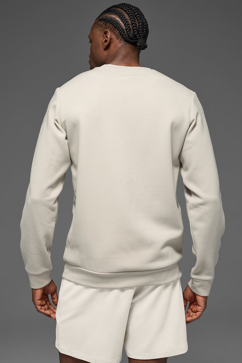 Waffle Lounge Long Sleeve Crew - Bone