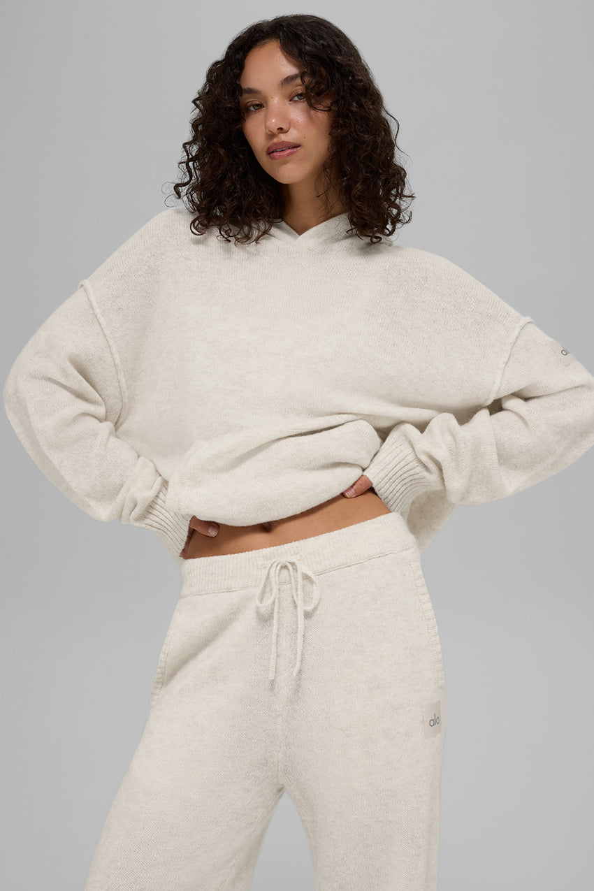 Wool Cashmere New Class Hoodie - Bone Heather