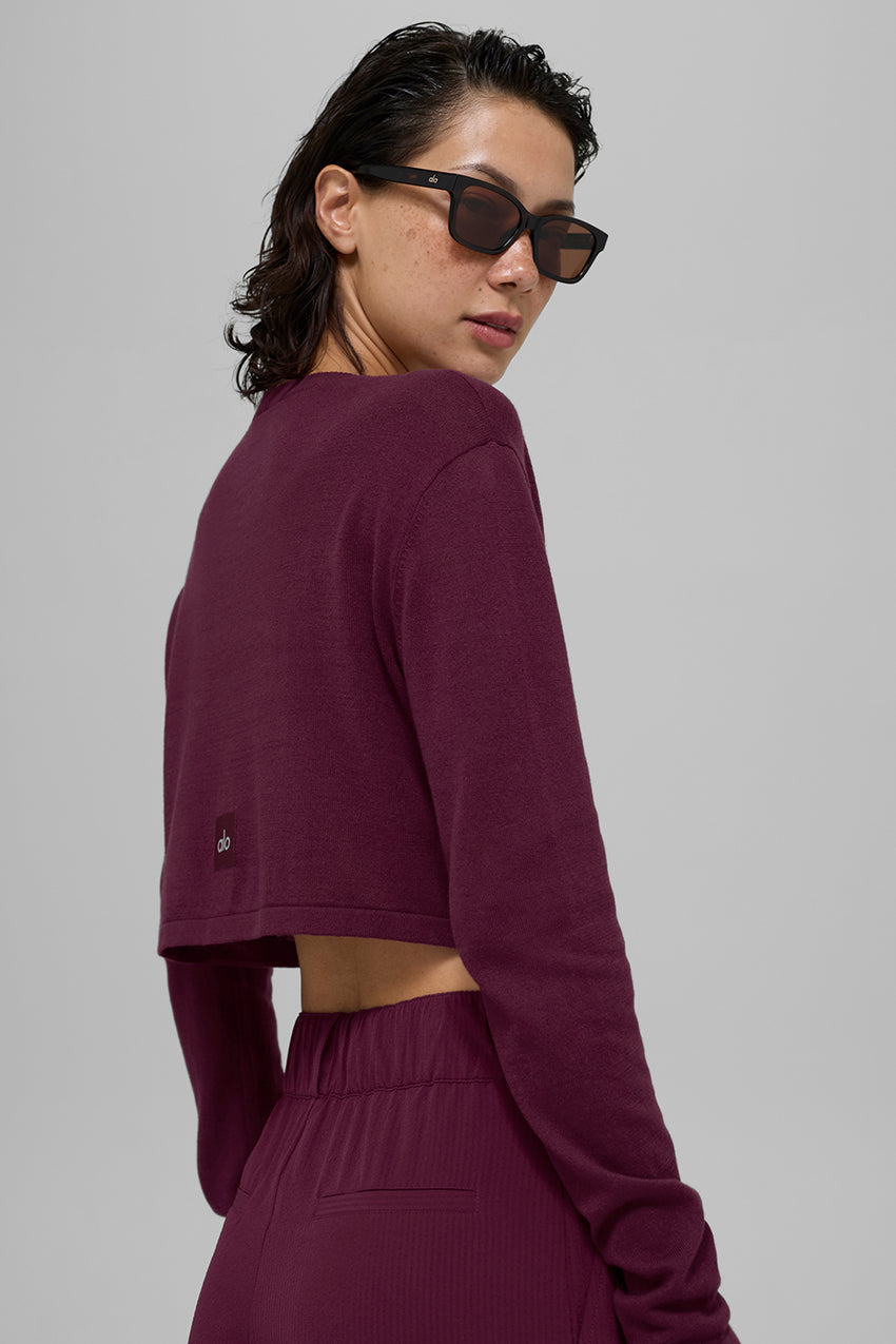 Supernatural Sweater Cardigan - Burgundy