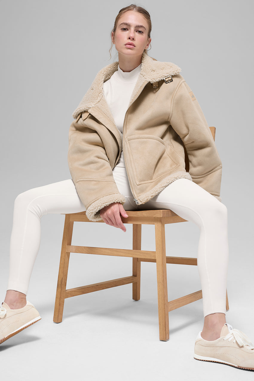 Faux Shearling Grand Jacket - Woodland Tan