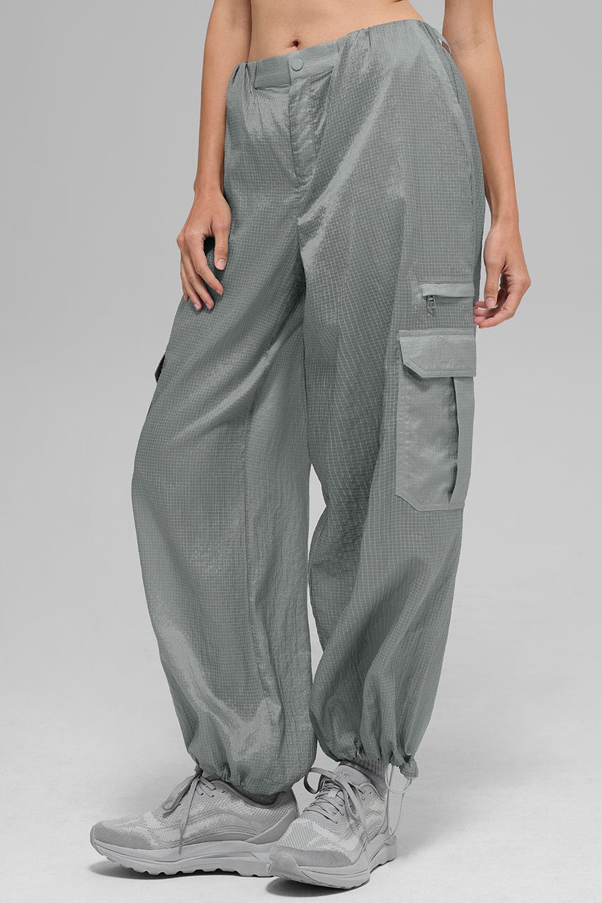 Sheer Game Time Wide Leg Jogger - Lunar Grey