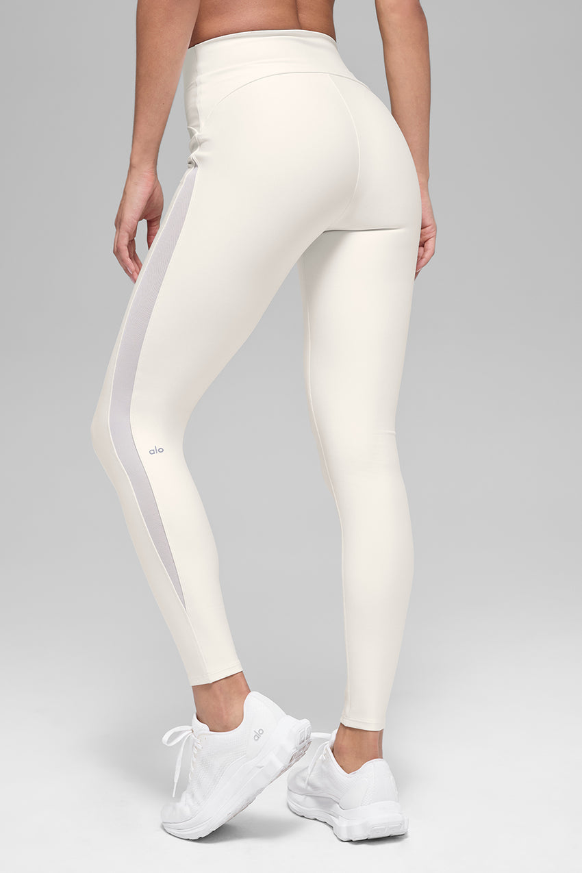 Airlift High-Waist Mesh Infatuation Legging - Ivory