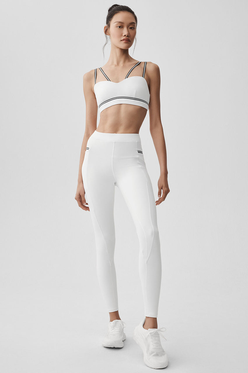 Airbrush High-Waist Fast Track Legging - White/Black
