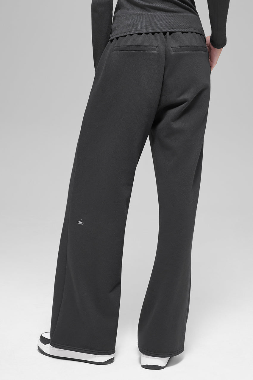 High-Waist Sweatpant Trouser - Anthracite