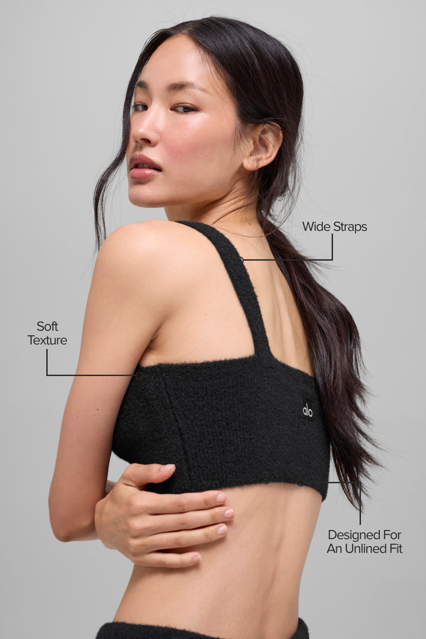 Snuggle Up Sweater Bra - Black